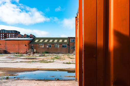 Abandoned warehouse building