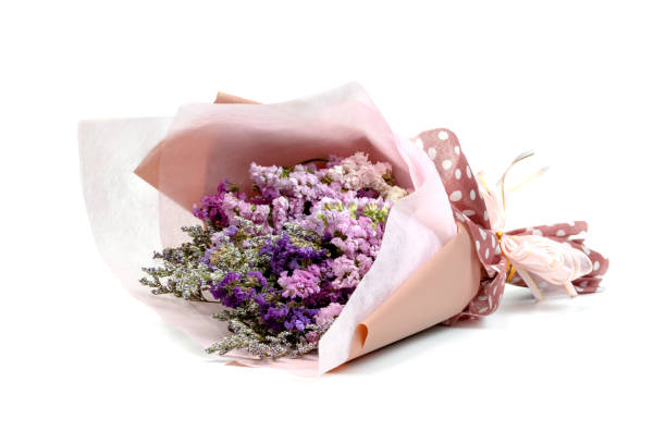 istock Bouquet of Statice flowers isolated on white background 1686691396