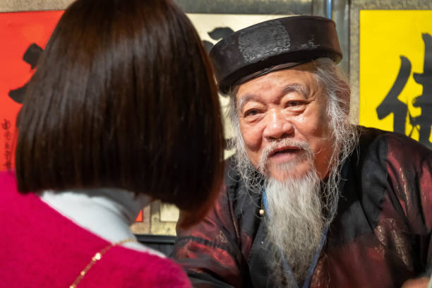 Fortune teller in downtown Hanoi, Vietnam