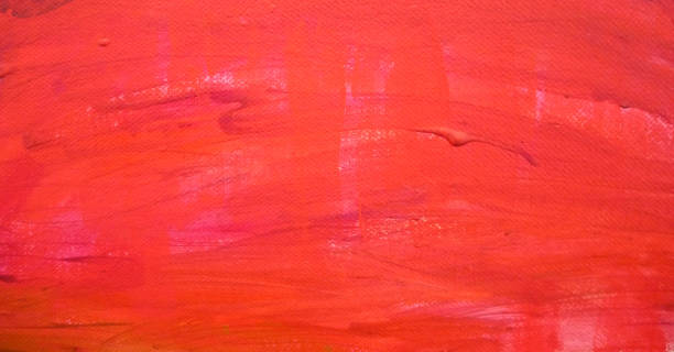 istock Abstract art paint texture red color acrylic painting on canvas background. 1686745540