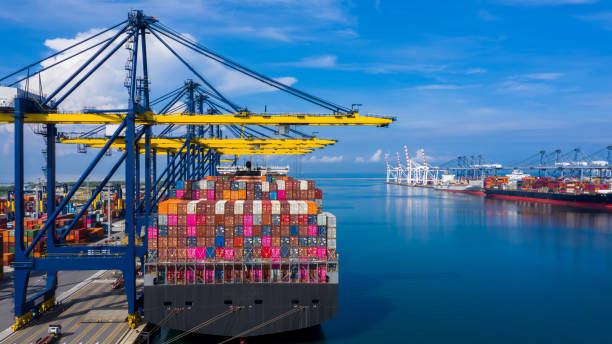 istock Container ship cargo freight shipping, Global business logistic import export commercial logistic and transportation international by container ship, Aerial view container cargo freight ship. 1686747192