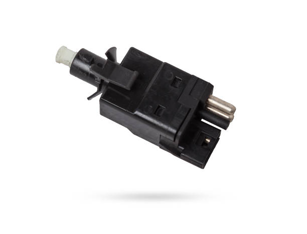 istock brake light switch under the brake pedal in a car on a white isolated background. catalog of spare parts for websites and advertising. 1686775165