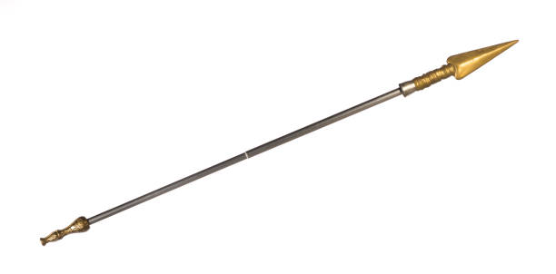 istock golden gladiator spear isolated on white background 1686816472