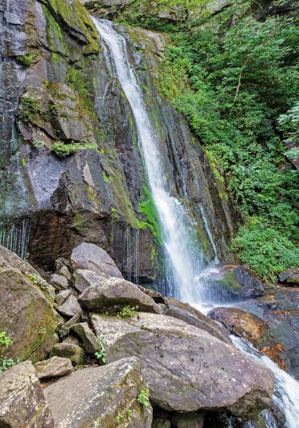 High Shoals Falls, South Mountains State Park, North Carolina stock photo