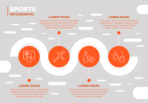 Sports Infographic - Energize your audience with this dynamic infographic template focused on the world of sports. Highlight the spirit of athletics, the essence of competition, and the power of teamwork. Showcase the significance of sports in promoting fitness and overall health. Capture the excitement of victory and the dedication it takes to succeed in various sporting endeavors. Encourage exercise as a lifestyle and underscore the impact of sports on personal well-being. This infographic is designed to invigorate and inform, making it perfect for sports enthusiasts, athletes, and fitness advocates. Get ready to visualize the exhilarating world of sports and inspire others to join the movement.