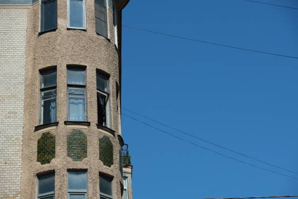 istock open window of a gray house against a blue sky 1686952197