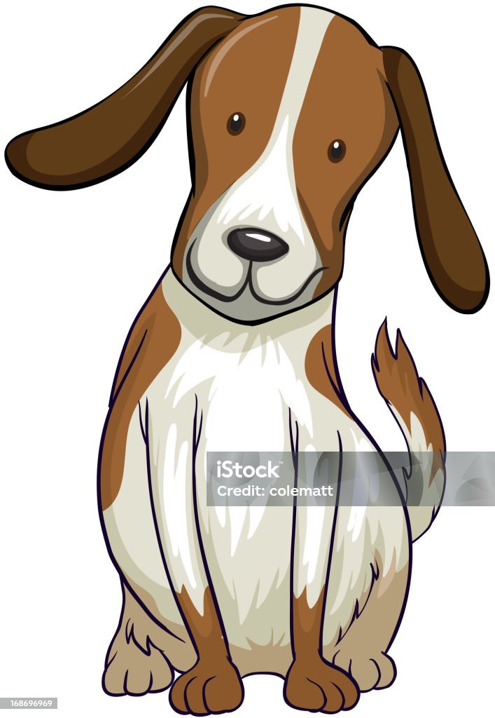 Souriant chien - clipart vectoriel de Animaux de compagnie libre de droits