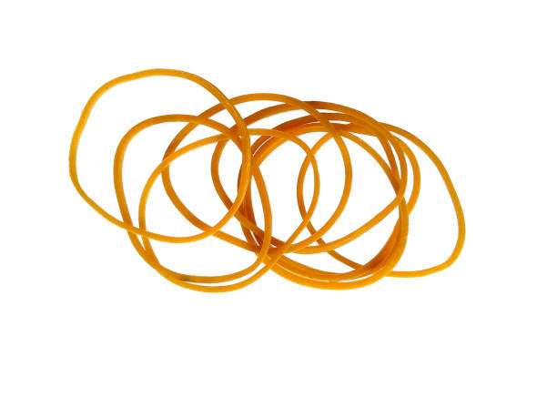 Rubber band isolated on white background. Colorful rubber band on white background
