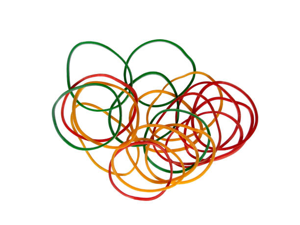 istock Rubber band isolated on white background. Colorful rubber band on white background 1686983548
