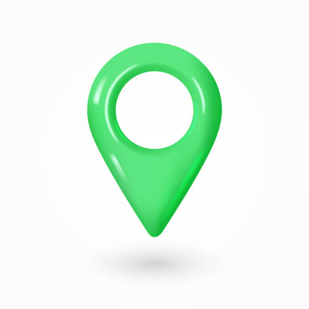 istock Realistic green icon map pointer. locate pin gps map. 3d design in plastic cartoon style isolated on white background. 1687042256