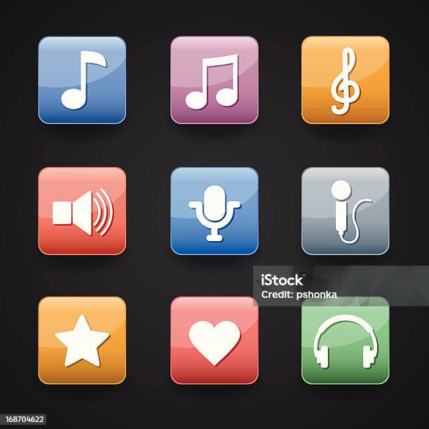 Vetores de Ícone Do Aplicativo Música e mais imagens de Aplicação móvel - Aplicação móvel, Caixa de Som, Clave de Sol