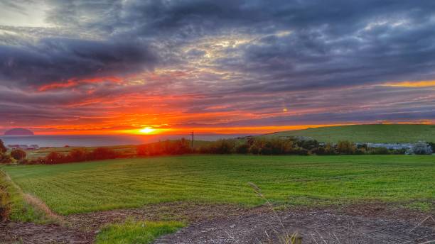 istock Sunset on the coast over the Irish Sea 1687088333