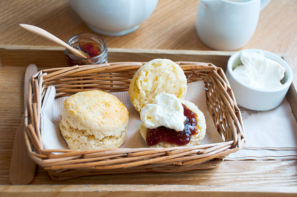 Strawberry Jam auf Scone – Foto