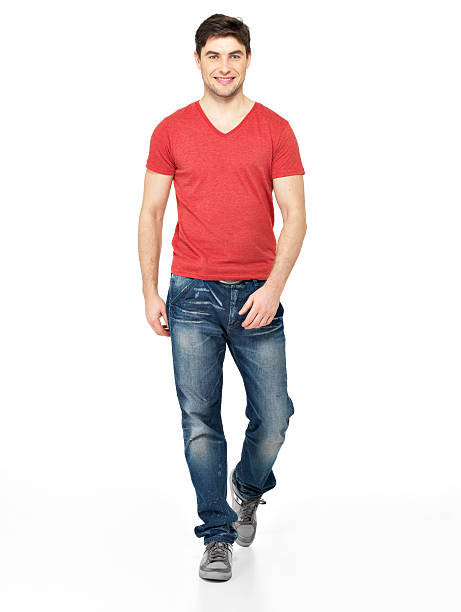 istock Full portrait of smiling  walking man 168710989