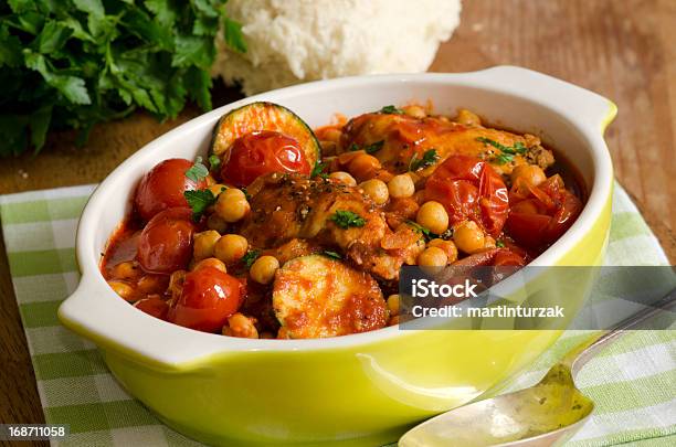 Onepot Moroccan Chicken Stock Photo - Download Image Now - Chick-Pea, Chicken Meat, Food