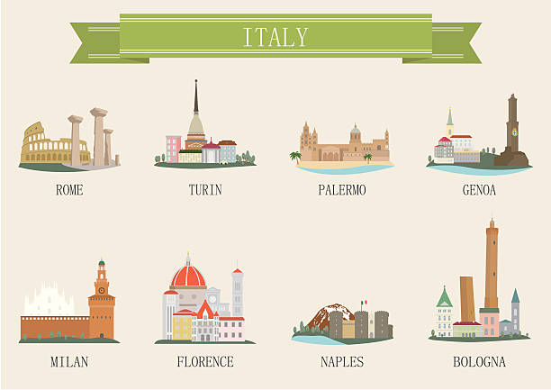 illustrazioni stock, clip art, cartoni animati e icone di tendenza di simbolo della città. l'italia - milan city