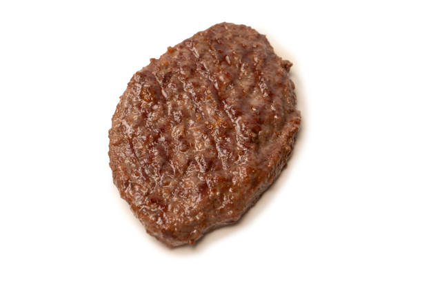 istock Cutlet with a minced beef isolated on a white background. 1687115861