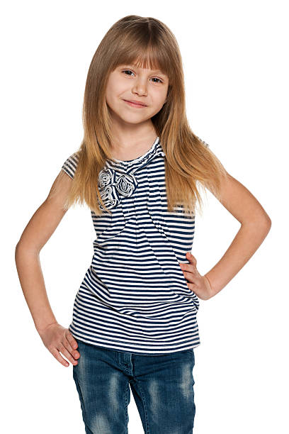 istock Pretty young girl on the white 168712781