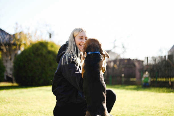 istock active games outdoors in autumn with dog. 1687131194