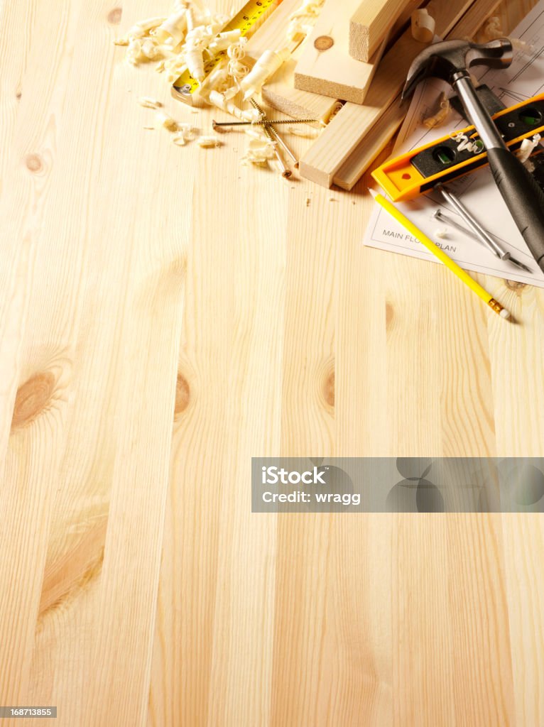 Holz mit Textfreiraum - Lizenzfrei Baugewerbe Stock-Foto