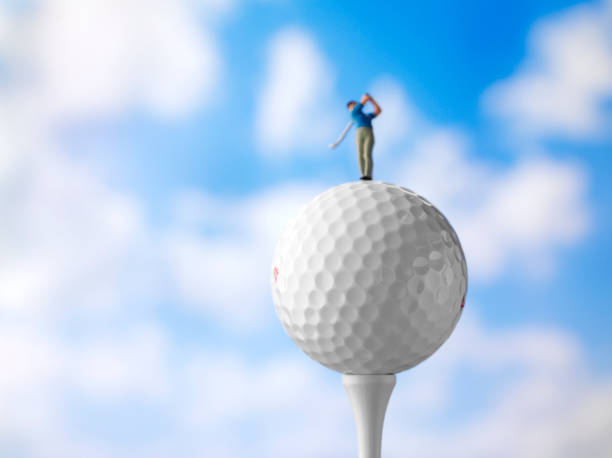 istock Golfer and Golf Swing on a Ball 168713934