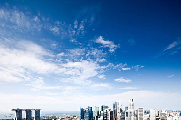 Singapore Skyline on a sunny day.