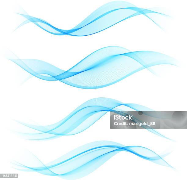 Vektorillustration Von Einem Satz Von Blauen Wellen Stock Vektor Art und mehr Bilder von Abstrakt