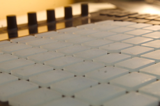 A photo of an Ableton Novation Launchpad Pro sound board.