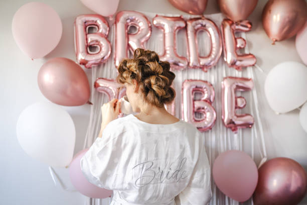 istock Young bride begins preparations on the bridal shower 1687148677