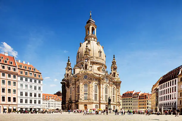 The Dresden Frauenkirche ( literally Church of Our Lady) is a Lutheran church in Dresden, Germany.