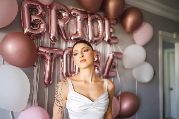 istock Young bride showing her final look 1687155618