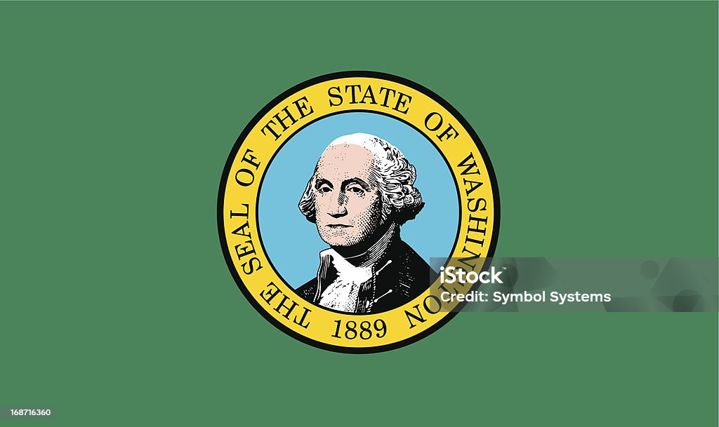 Flagge des Staates Washington - Lizenzfrei Bundesstaat Washington Vektorgrafik