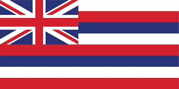 Vector illustration of State of Hawaii Flag