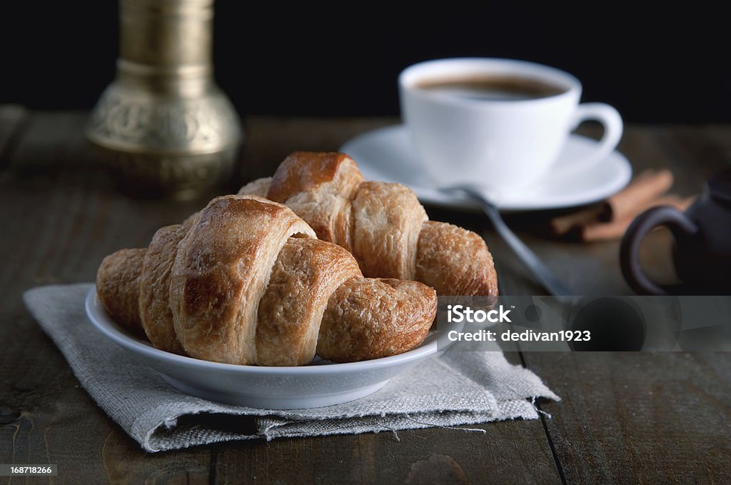 croissants com café - Royalty-free Bebida Foto de stock