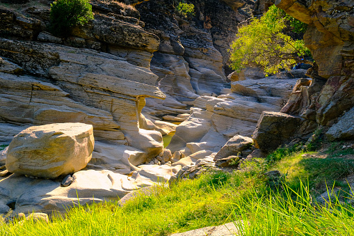 A photo of huge rocks of Tasyaran Valley, Usak, Turkey