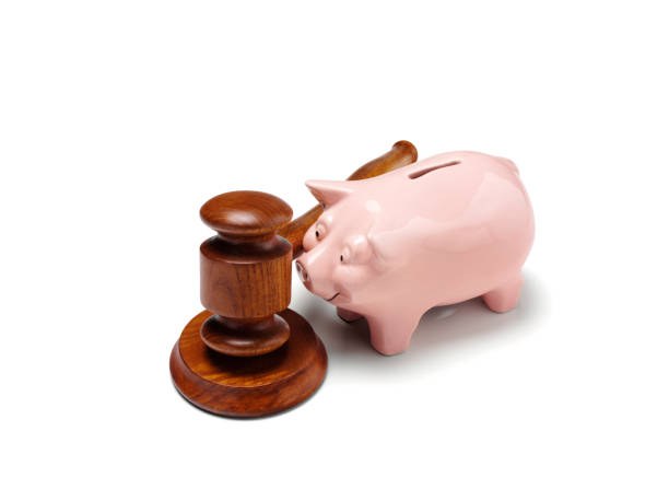 istock Pig Money Box and Gavel 168718656