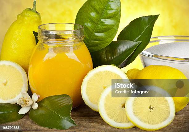 Lemon Jam Stockfoto und mehr Bilder von Blatt - Pflanzenbestandteile - Blatt - Pflanzenbestandteile, Dessert, Einmachglas