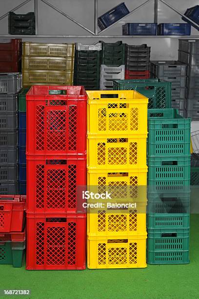 Plastic Crates Stock Photo - Download Image Now - Agriculture, Box - Container, Cage