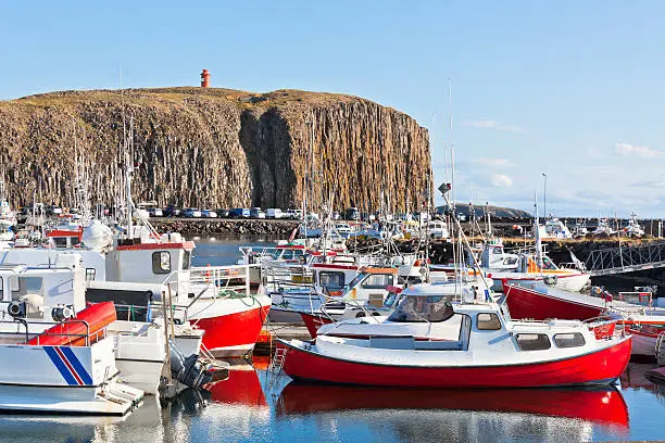 The town of Stykkisholmur, Snaefellsnes peninsula, the western part of Iceland