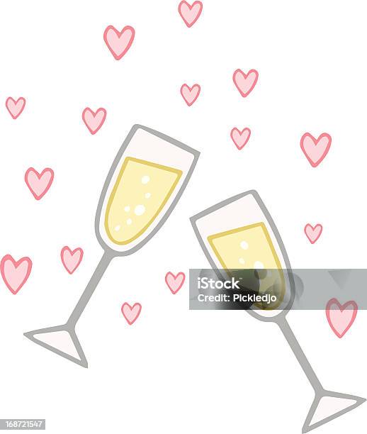 Engagement Amour Toast Au Champagne Vecteurs libres de droits et plus d'images vectorielles de Mariage - Mariage, Trinquer, Alcool