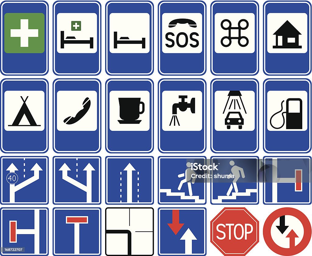 交通標識-サービスをご利用いただけます。 - アイコンセットのロイヤリティフリーベクトルアート
