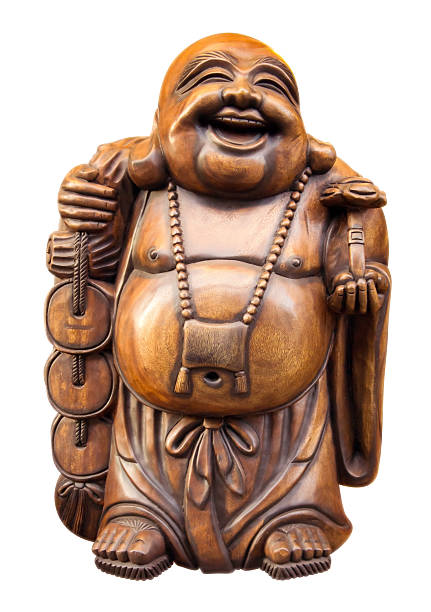 istock Wooden happy buddha 168723665