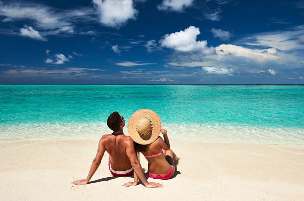 istock Couple on a beach at Maldives 168723707
