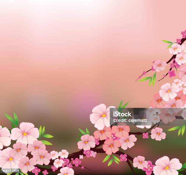 The Beauty Of Fresh Flowers Stock Illustration - Download Image Now - Backgrounds, Branch - Plant Part, Brown