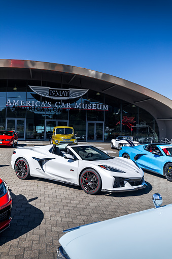 Seattle, WA, USA\nSeptember 17, 2023\nCorvettes parked outside of the LeMay Musuem