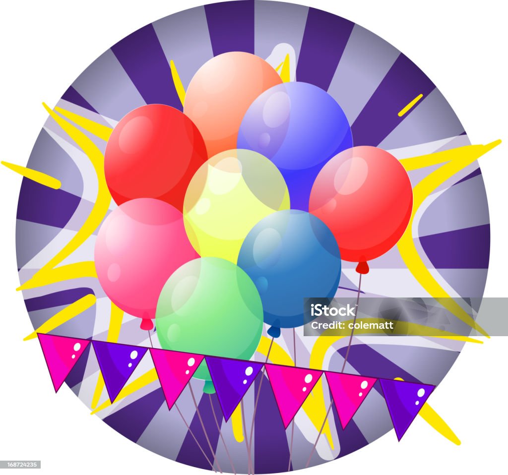 Balony wewnątrz Kołowrotek - Grafika wektorowa royalty-free (Balon)