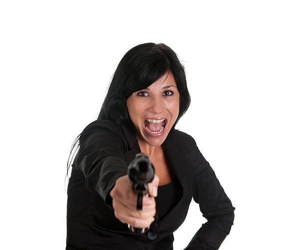 woman robber stock photo