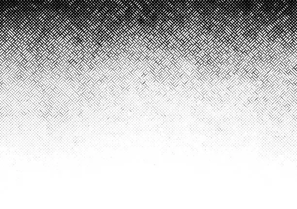 Vector illustration of Half tone black gradient lines pattern fade