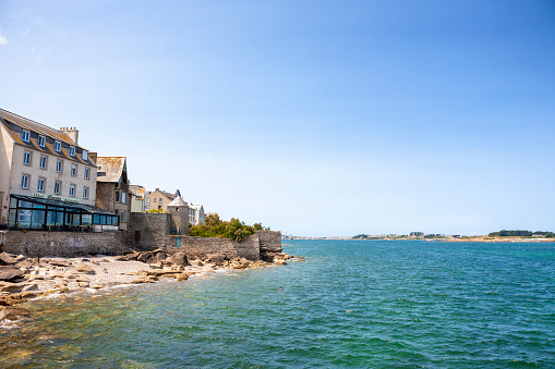 Roscoff is a characterful little town which is both a port and a seaside resort.  Shown here are granite houses built by wealthy ship-owners and merchants in the 16th century, now mostly hotels and restaurants.