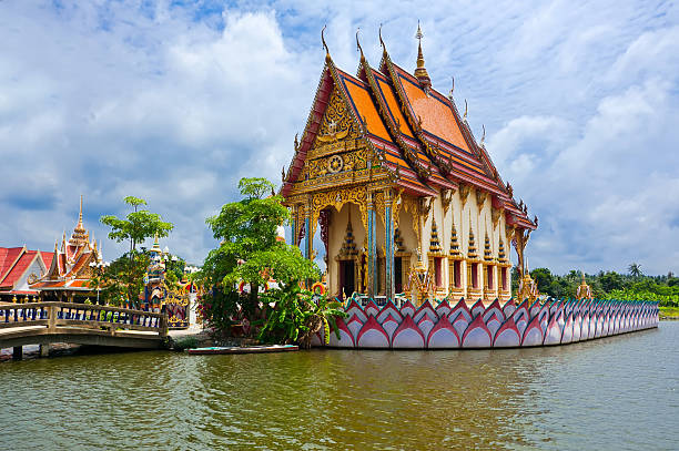 istock Buddhist pagoda, part of temple complex Wat Plai Laem 168725419